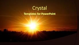  Presentation with sunset - Theme enhanced with red-sunset-in-a-city background and a  colored foreground