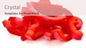  Presentation with pepper - Slide deck featuring red-sweet-bell-pepper-sliced background and a lemonade colored foreground