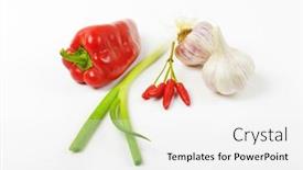  Presentation with pepper - Colorful slide deck enhanced with red-sweet-pepper-chili-peppers backdrop and a  colored foreground