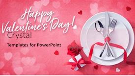  Presentation with table setting - Presentation theme enhanced with red-table-setting-cutlery background and a coral colored foreground