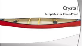 Presentation with clipping - Audience pleasing PPT layouts consisting of red tandem canoe with wood backdrop and a white colored foreground