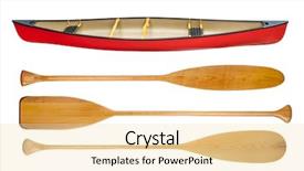  Presentation with cans canned tuna isolated - Amazing presentation theme having red tandem canoe with wooden backdrop and a lemonade colored foreground