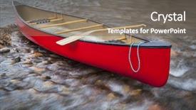  Presentation with rocky - Theme enhanced with red tandem canoe background and a gray colored foreground
