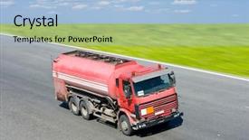  Presentation with red - Presentation theme enhanced with red tanker background and a light blue colored foreground