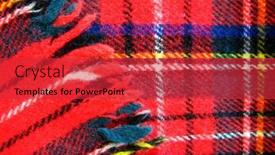  Presentation with tartan - PPT layouts with red tartan fabric 2 background and a red colored foreground