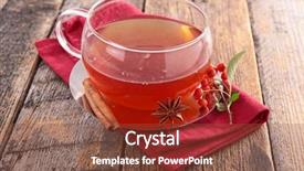  Presentation with tea - PPT theme consisting of red tea background and a  colored foreground
