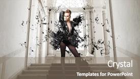  Presentation with luxury - Theme enhanced with red tear drops - beautiful woman in a luxury background and a gray colored foreground