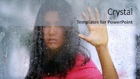  Presentation with kiss - PPT layouts featuring red tear drops - kiss the rain background and a  colored foreground