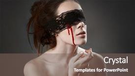  Presentation with vampire - Amazing PPT layouts having red tear drops - portrait of a female vampire backdrop and a violet colored foreground