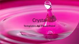  Presentation with water splash - Beautiful PPT theme featuring red tear drops - silky water splash backdrop and a  colored foreground