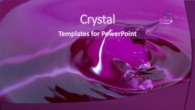  Presentation with water splash - PPT theme featuring red tear drops - silky water splash background and a  colored foreground