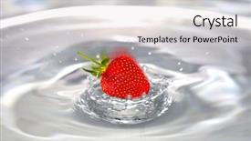  Presentation with splash - Presentation design featuring red tear drops - strawberry splash background and a  colored foreground