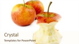  Presentation with health and apples - Theme featuring look like this beautifully redone background and a coral colored foreground.