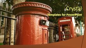  Presentation with red telephone - Amazing presentation theme having red-telephone-and-post-box backdrop and a tawny brown colored foreground