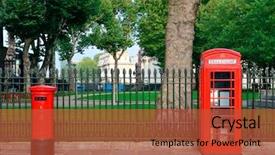  Presentation with red telephone - Presentation featuring red telephone and post box background and a red colored foreground