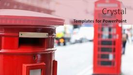  Presentation with red telephone - PPT layouts enhanced with red-telephone-booth-and-mail background and a coral colored foreground