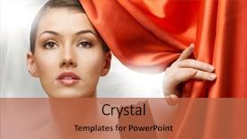  Presentation with it´s a girl - Colorful presentation enhanced with senior man picking peach in an orchard backdrop and a tawny brown colored foreground