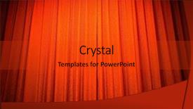  Presentation with theater curtain - Presentation theme featuring red theater curtain background background and a red colored foreground