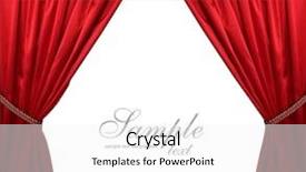  Presentation with theater curtain - Presentation design having red theater curtain background background and a white colored foreground