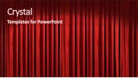  Presentation with theater curtain - Amazing PPT layouts having red theater curtain with dark backdrop and a  colored foreground