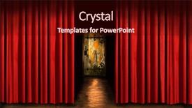  Presentation with theater curtain - Slide deck consisting of red theater curtain with door background and a  colored foreground