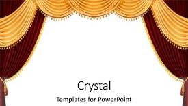  Presentation with theater curtain - Amazing slide set having red theater curtain backdrop and a white colored foreground