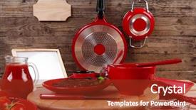  Presentation with tomato ketchup - Beautiful presentation theme featuring red theme lunch fresh grilled backdrop and a  colored foreground