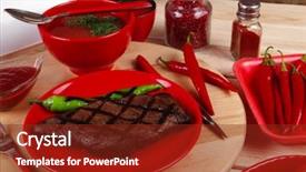 Presentation with ground beef - Colorful theme enhanced with red theme lunch fresh grilled backdrop and a tawny brown colored foreground