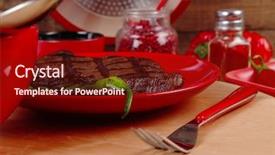  Presentation with tomato ketchup - PPT theme having red theme lunch fresh grilled background and a tawny brown colored foreground
