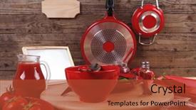  Presentation with ground beef - Slides featuring red theme lunch fresh grilled background and a  colored foreground