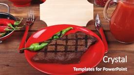  Presentation with ground beef - PPT layouts having red theme lunch fresh grilled background and a  colored foreground