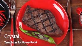  Presentation with tomato ketchup - Cool new presentation theme with red theme lunch fresh grilled backdrop and a  colored foreground