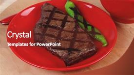  Presentation with tomato ketchup - PPT layouts with red theme lunch fresh grilled background and a  colored foreground