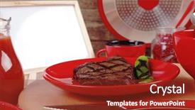  Presentation with tomato ketchup - Cool new theme with red theme lunch fresh grilled backdrop and a  colored foreground