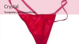  Presentation with red white blue confetti - Slide deck featuring red thong panties thong lingerie background and a coral colored foreground
