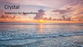  Presentation with nature sunset of colors - Colorful slide set enhanced with red tide - amazing colorful sunset over sea backdrop and a soft green colored foreground