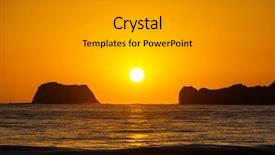  Presentation with scenic - Slide set consisting of red tide - scenic colorful sunset background and a gray colored foreground