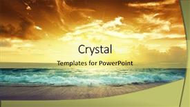  Presentation with sunset at venice beach palm - Slides consisting of red tide - sunset on seychelles beach background and a blonde colored foreground