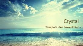  Presentation with tide - PPT theme having red tide - sunset on seychelles beach background and a cream colored foreground