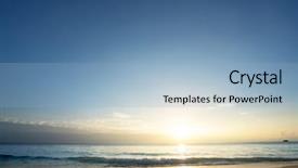  Presentation with sunset at venice beach palm - Slide set consisting of red tide - sunset on seychelles beach background and a light blue colored foreground