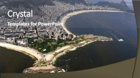  Presentation with polluted - PPT theme consisting of red tide in copacabana beach background and a gray colored foreground