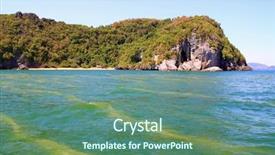  Presentation with cause - Theme enhanced with red tide sea pollution cause background and a ocean colored foreground