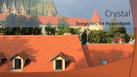  Presentation with croatia zagreb - PPT theme with red tiles roofs in zagreb croatia europe background and a light blue colored foreground