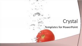  Presentation with fresh water - Slide deck consisting of red tomato falling in water background and a  colored foreground
