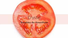  Presentation with tomato - Theme featuring red-tomato-sliced-isolated background and a coral colored foreground