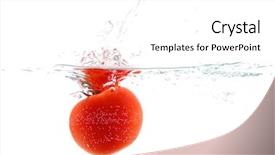  Presentation with splashing - Theme having red tomato splashing into water background and a  colored foreground