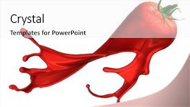  Presentation with splash - Colorful slides enhanced with red tomato with pait splash backdrop and a white colored foreground