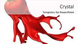 Presentation with splash - Presentation design with red tomato with pait splash background and a white colored foreground