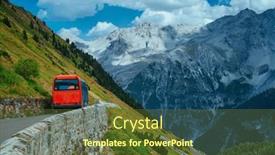  Presentation with bus - Slide set consisting of red-touristic-bus-riding background and a  colored foreground