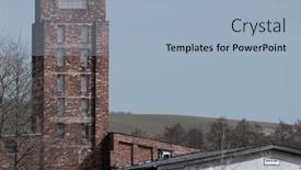  Presentation with czech republic - Slide set having red-tower-of-death-unesco background and a light blue colored foreground